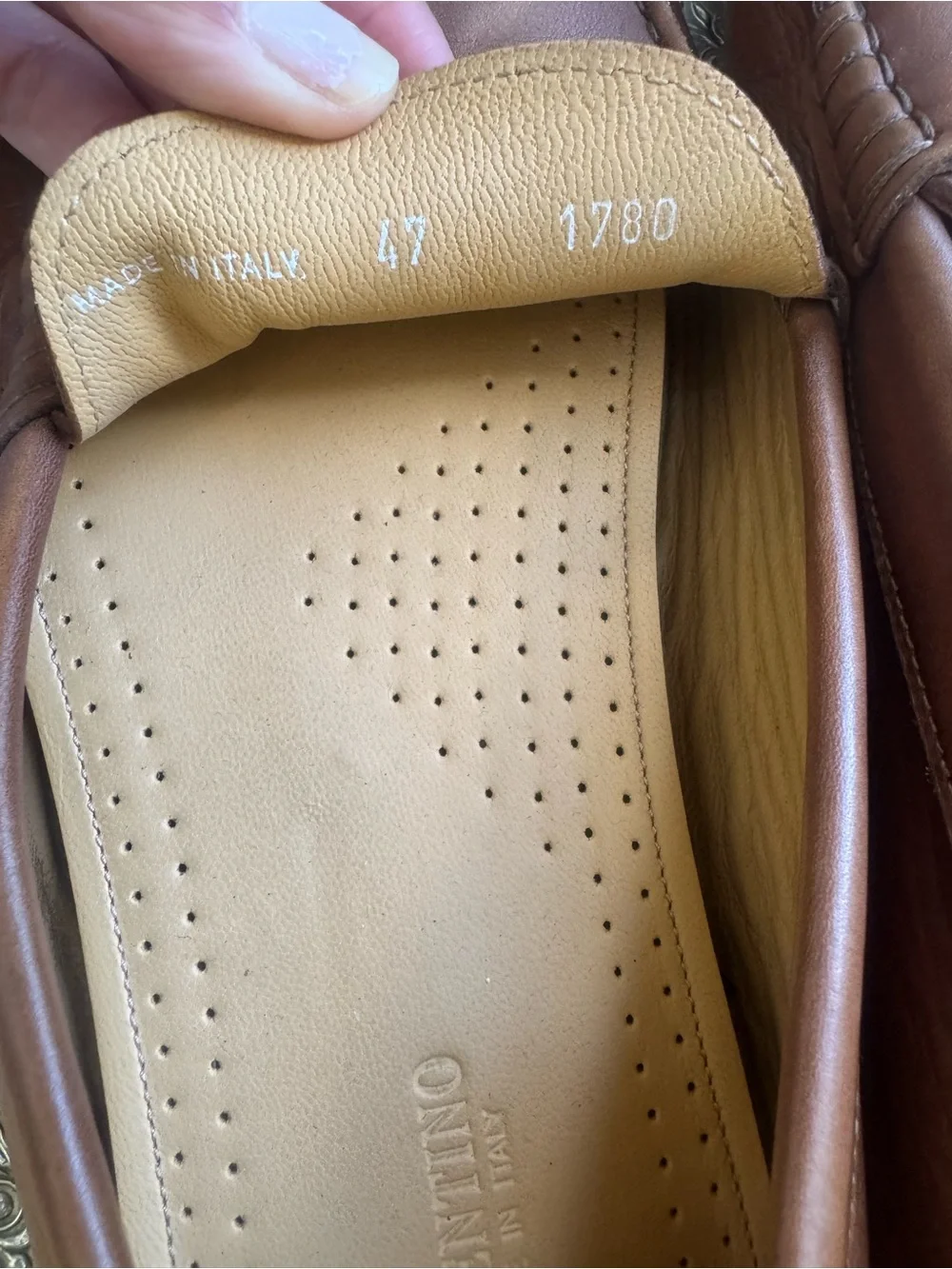 Valentino Men's Tan Leather Loafers
